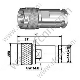 N abrazadera masculina para el conector RG58 RF