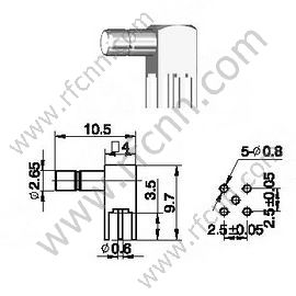 SSMB Hombre para conector PCB RF