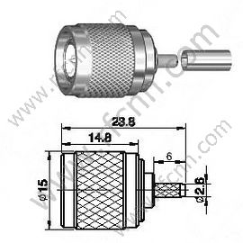 Conector TNC para RG316 RF Conector