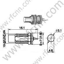 SMC Female Builkhead Panel Mount RF Conector