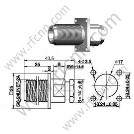 Narga de la abrazadera de la abrazadera N para RG142,58 RF Conector